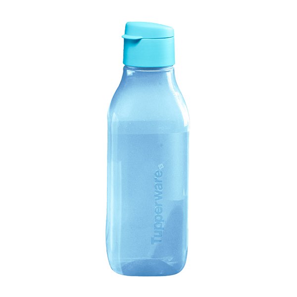Garrafa Eco Tupper Quadrada Plus 1 litro Azul Sereno