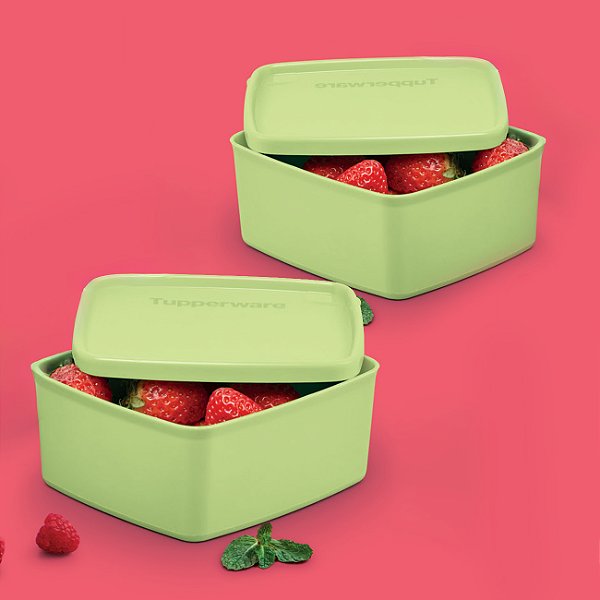 Kit Tupperware Jeitosinho Verde Pistache 400ml 2 Peças