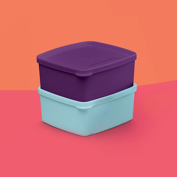 Kit Tupperware Jeitosinho Ametista e Aquamarine 400ml 2 Peças