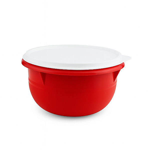 Tupperware Tigela Batedeira 2 litros Vermelho e Branco