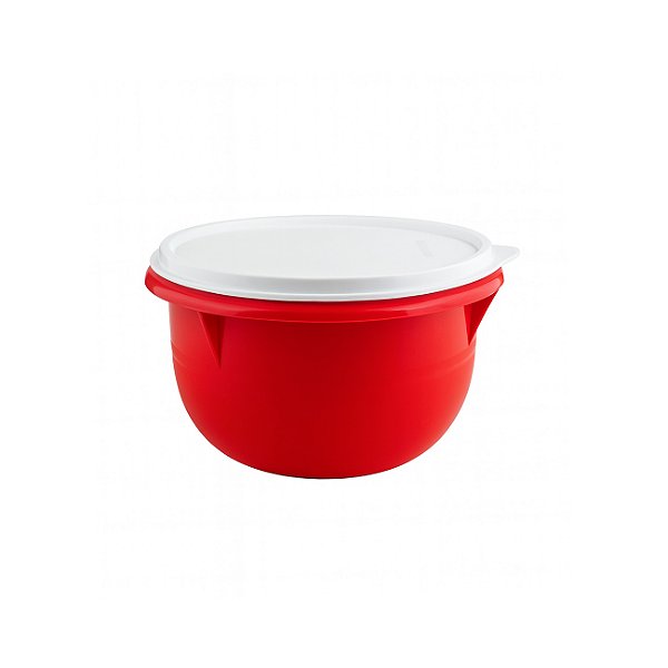 Tupperware Tigela Batedeira 1 litro Vermelho e Branco