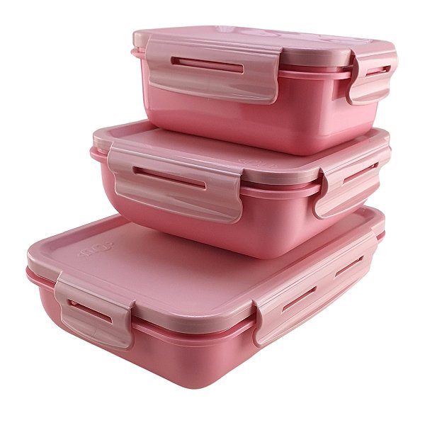 Conjunto de Marmita Hermética 3 Peças - Ou