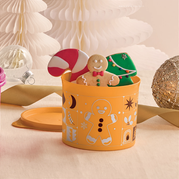 Tupperware Tupper Redondinha Natal Mágico 500ml Amarelo
