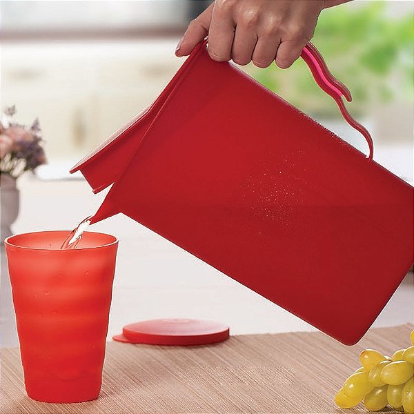 Tupperware Jarra Murano 2 Litros Vermelho