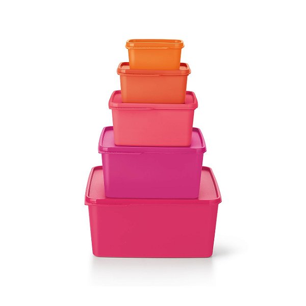 Kit Tupperware Basic Line 5 peças Verão
