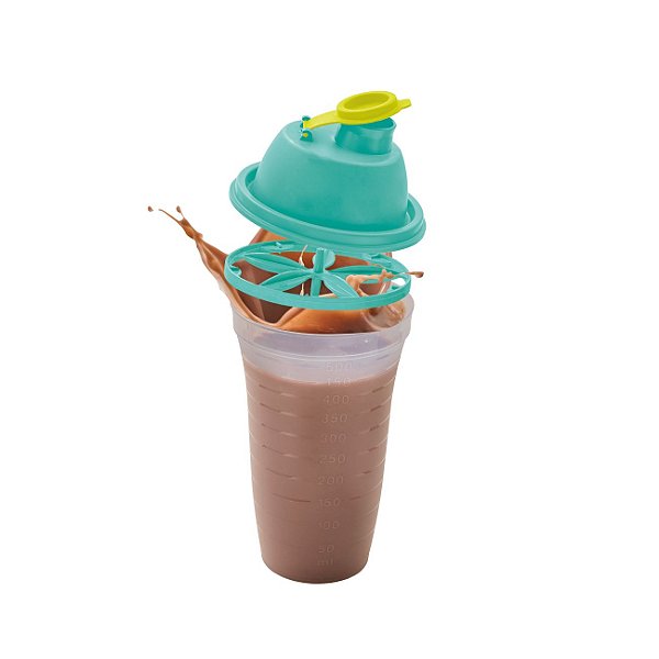 Tupperware Quick Shake II 500ml Transparente e Verde
