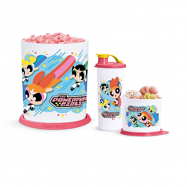 Kit Tupperware As Meninas Super Poderosas 3 Peças