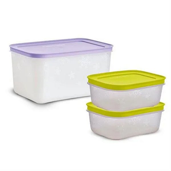 Kit Tupperware Freezer Line 2,5L e 450ml – 3 Peças