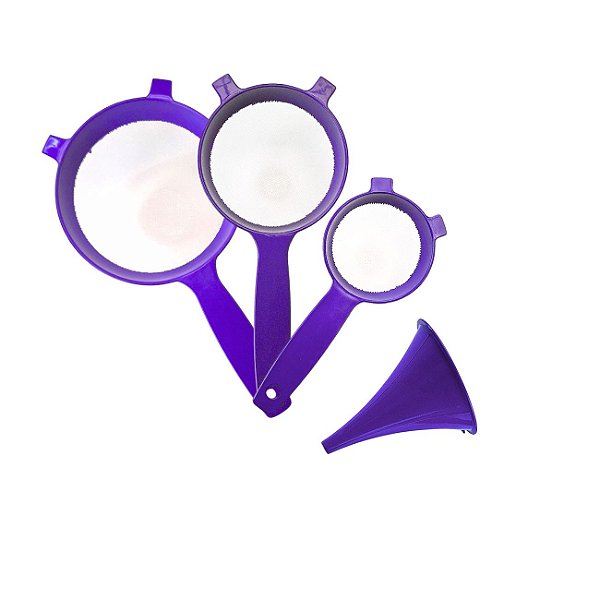 Conjunto De Peneiras De Plástico Com Funil roxo