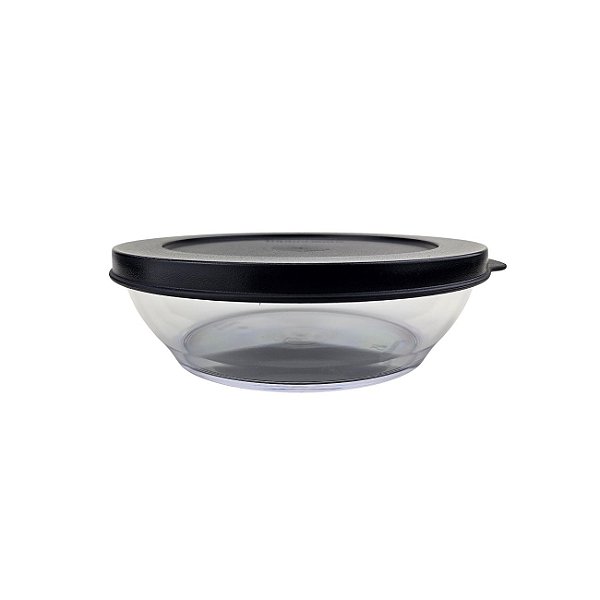 Tupperware Tigela Clear 410ml Transparente e Preta