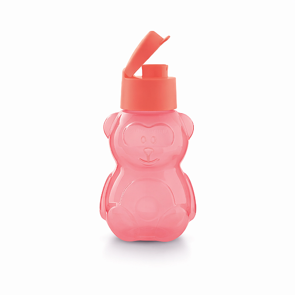 Garrafa Tupperware Eco Kids Urso 350ml Rosa Coral
