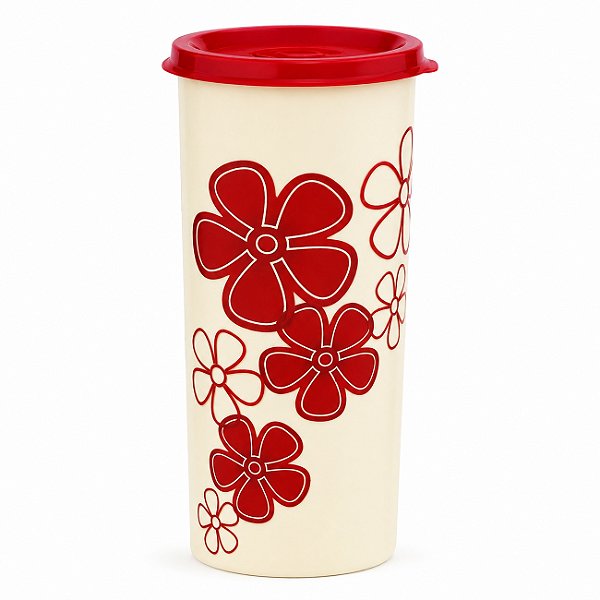Tupperware Copo Flores 470ml