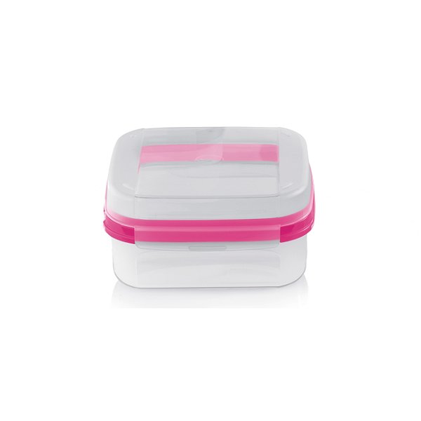 Tupperware Modular Classic 2 litros Transparente e Rosa