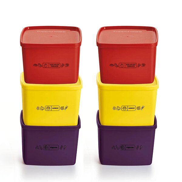 Kit Tupperware Jeitoso Mix 800ml 6 Peças