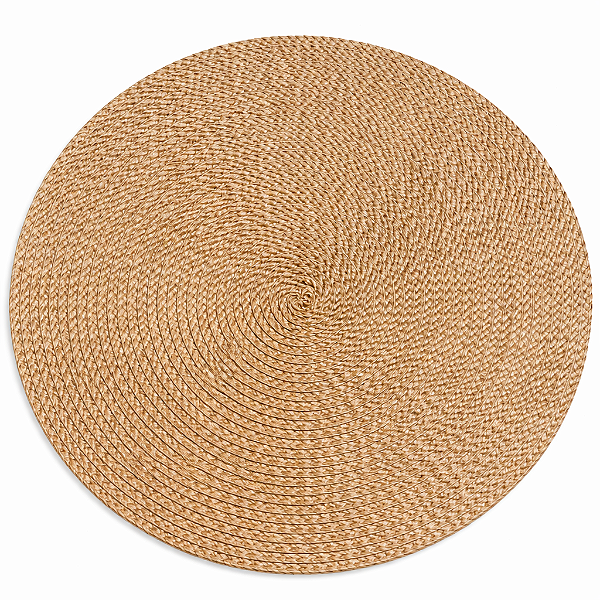 Jogo Americano Redondo Caramelo Natural 38cm