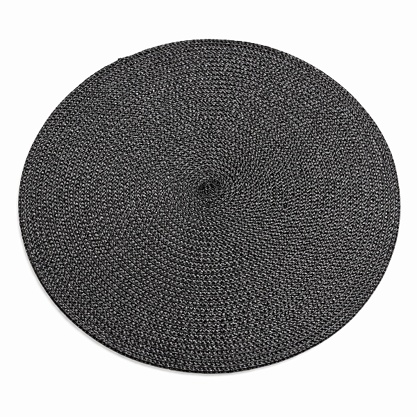 Jogo Americano Redondo Preto 38cm