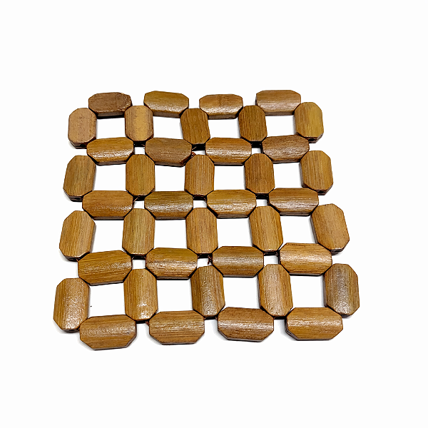 Descanso para Panela em Bambu Natural de 15x15cm