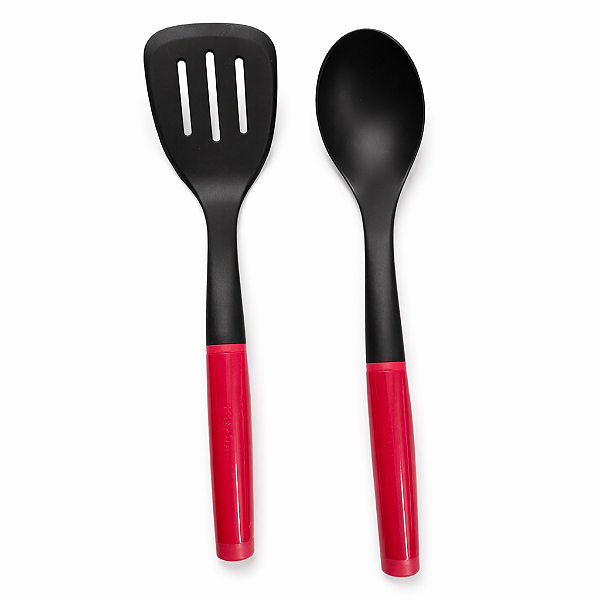 Kit KitchenAid Utensílios de Cozinha 2 Peças Preto e Rosa Pink