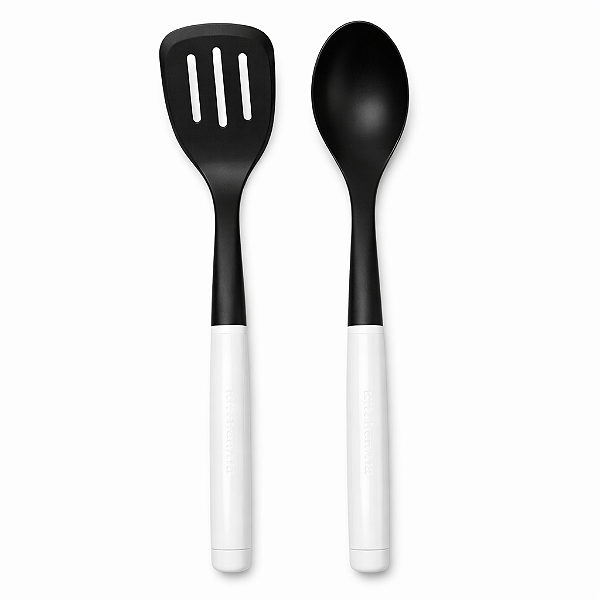 Kit KitchenAid Utensílios de Cozinha 2 Peças Preto e Branco