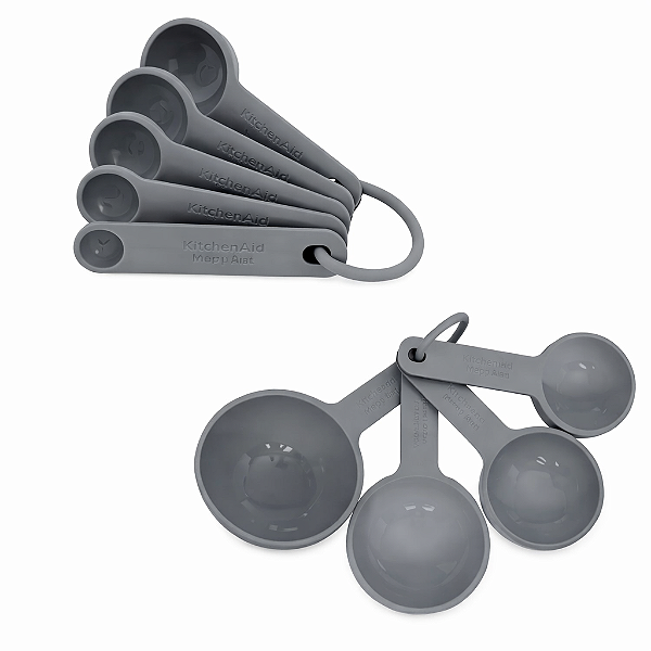 KitchenAid Kit Xicaras Medidoras + Colher Medidoras Cinza