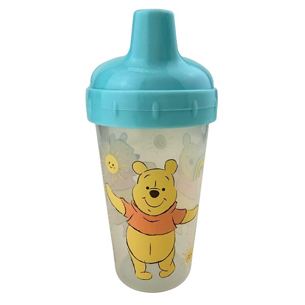 Copo Com Bico Ursinho Pooh Baby Disney 300ml Amarelo e Azul