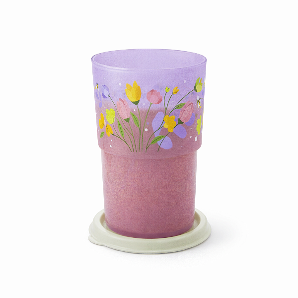 Tupperware Copo Colors Viva Tulípas 350ml Lilás