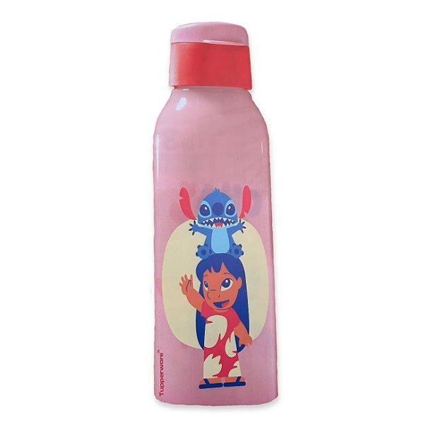 Garrafa Tupperware Eco Tupper Plus Stitch Ohana 750ml Rosa