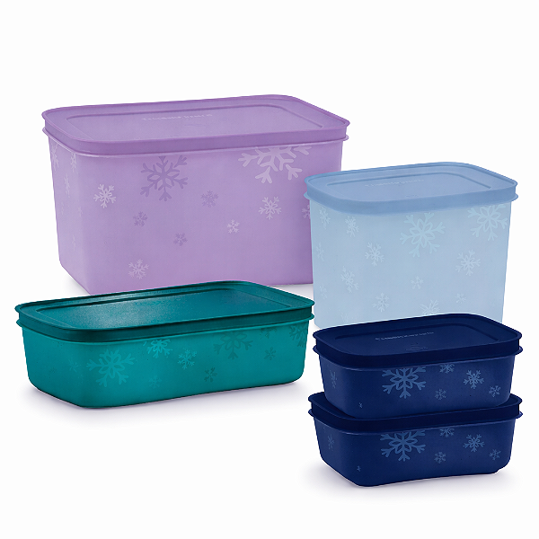 Kit Tupperware Freezer Line Neve 5 peças