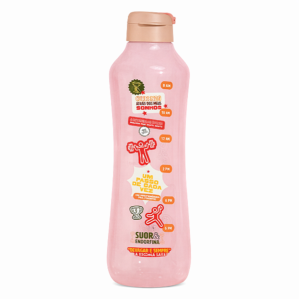 Tupperware Garrafa Aquavibe Meu Ritmo 2 litros Rosa Claro