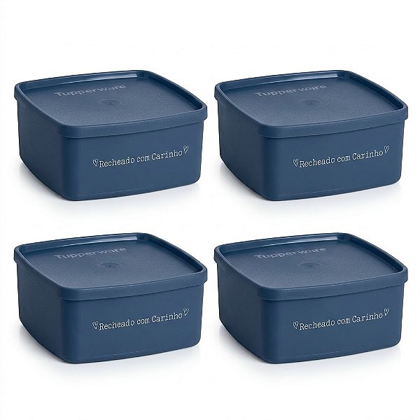 kit Tupperware Jeitosinho 400ml Recheado de Carinho 4 peças