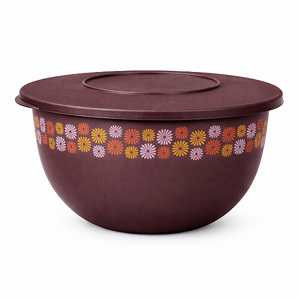 Tupperware Tigela Murano 80 anos 4,3 litros Marrom