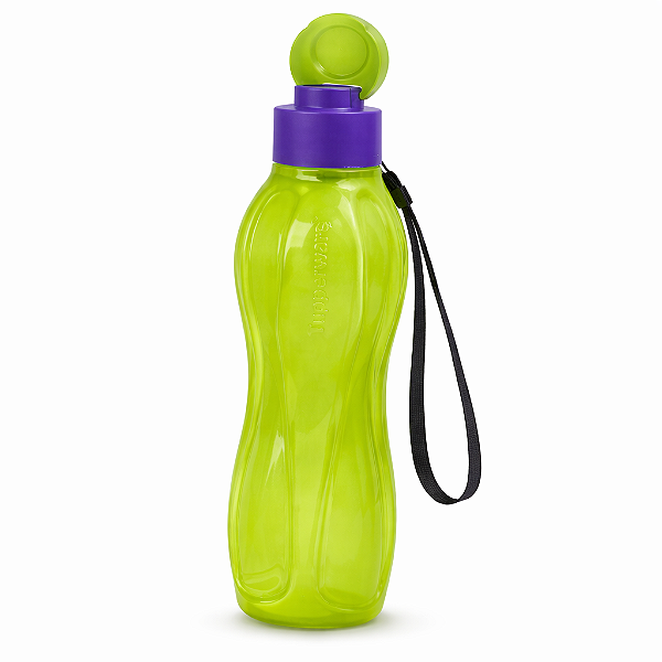 Garrafa Tupperware Eco Tupper Plus 500ml Verde Folha Neon Fluo Squeeze