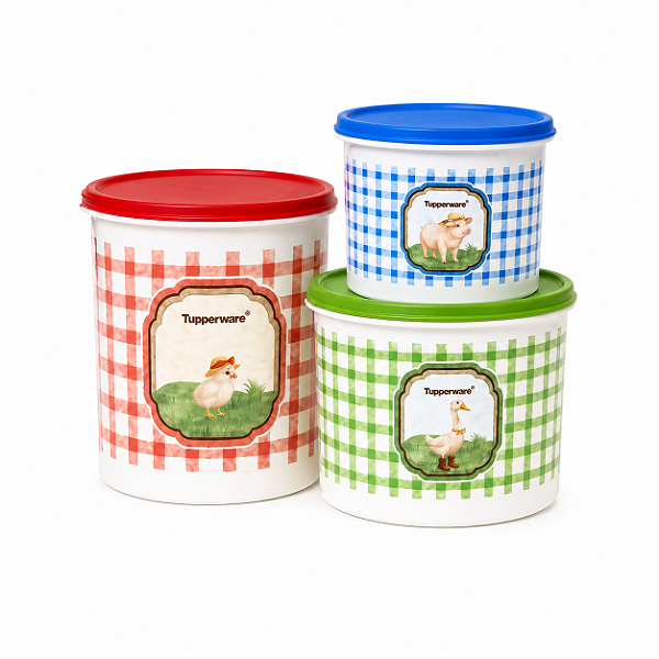 Kit Tupperware Tupper Caixa da Roça 3 peças