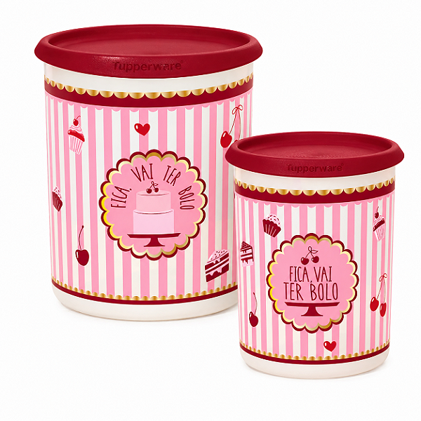 Kit Tupperware Instantânea Mágica Fica Vai Ter Bolo 2 peças