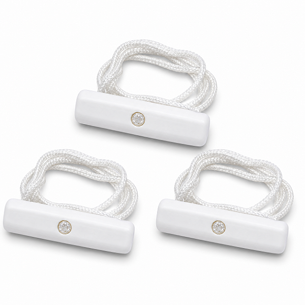 Kit Puxador e Cordinha para Turbo Chef Branco 3 Peças