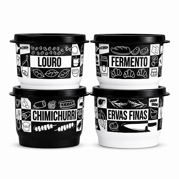 Kit Tupperware Potinhos Temperos Pop Box 140ml