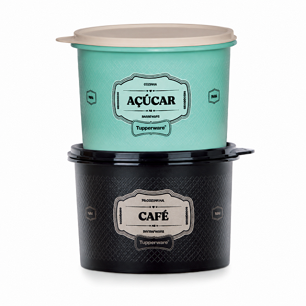 Kit Tupperware Caixa Café e Açucar Essences 2 peças