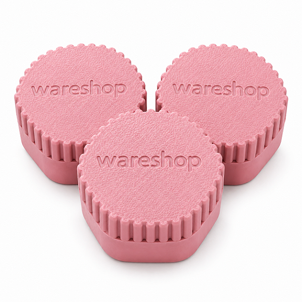 Kit Mini Potes para Viagem Porta Comprimido Rosa Claro 3 Peças