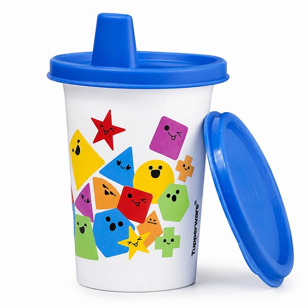 Tupperware Copinho Com Bico Encaixe Geométrico 200ml