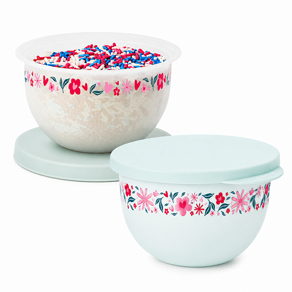 Kit Tupperware Tigela Murano Pétalas 200ml 2 peças