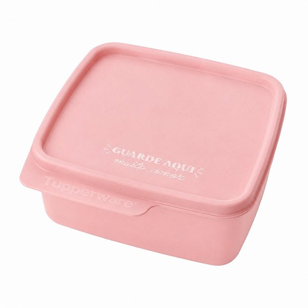 Tupperware Basic Line 500ml Guarde aqui Muito Amor Rosa Bebê