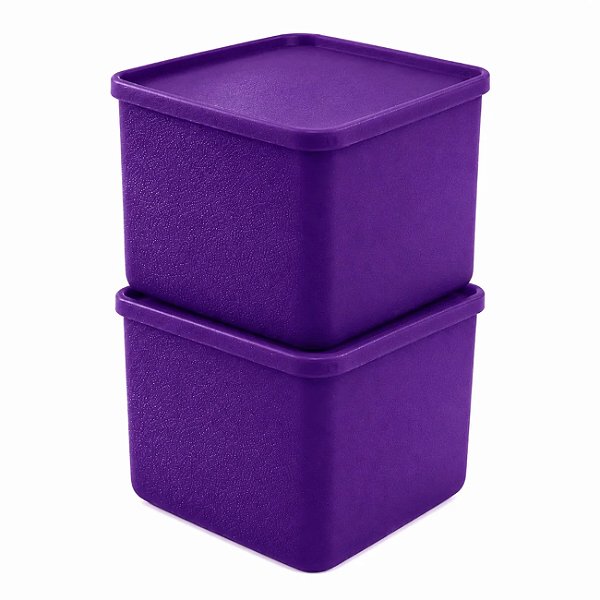 Kit Tupperware Jeitoso 800ml Roxo Uva 2 peças