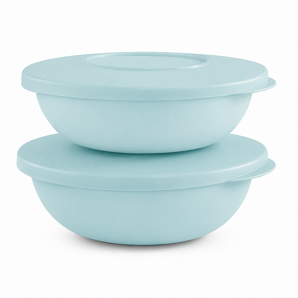 Kit Tupperware Tigela Pragela Murano Aquamarine 400ml 2 peças