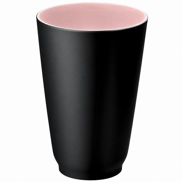 Tupperware Copo Allegra 450ml Preto e Rosa Algodão Doce