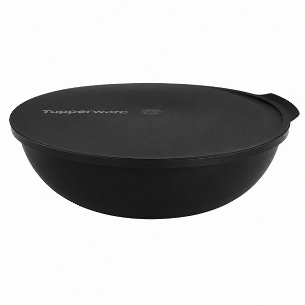 Tupperware Tigela Allegra 3,5 litros Preta e Rosa Algodão Doce
