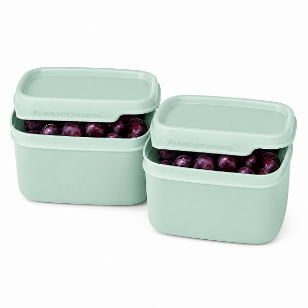 Kit Tupperware Basic Line 160ml Verde Mint 2 peças