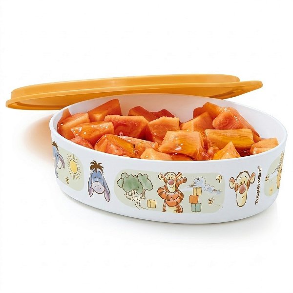 Tupperware Pratinho Pooh Aquarela 500ml Amarelo