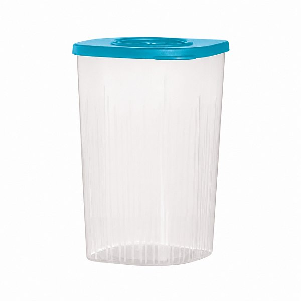 Tupperware Fresh Box Quadrada 1,5 litro Transparente e Azul