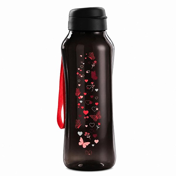 Garrafa Tupperware Aquavibe Preta Simone Mendes 1,2 litro