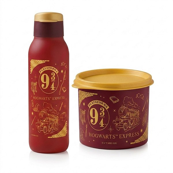 Kit Tupperware Expresso de Hogwarts 2 peças
